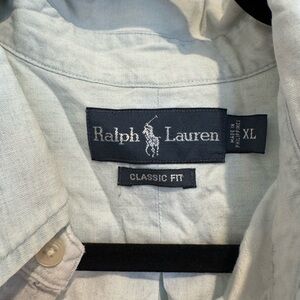 Ralph Lauren, classic fit chambray button-up.